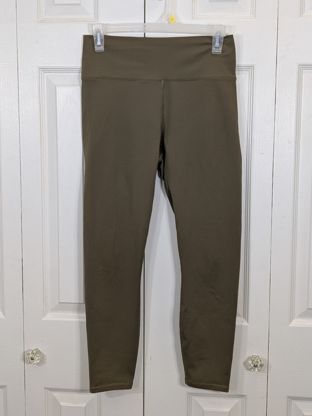 Fabletics: High Waisted Boosts Power Hold 7/8 Leggings - Green - Size Small